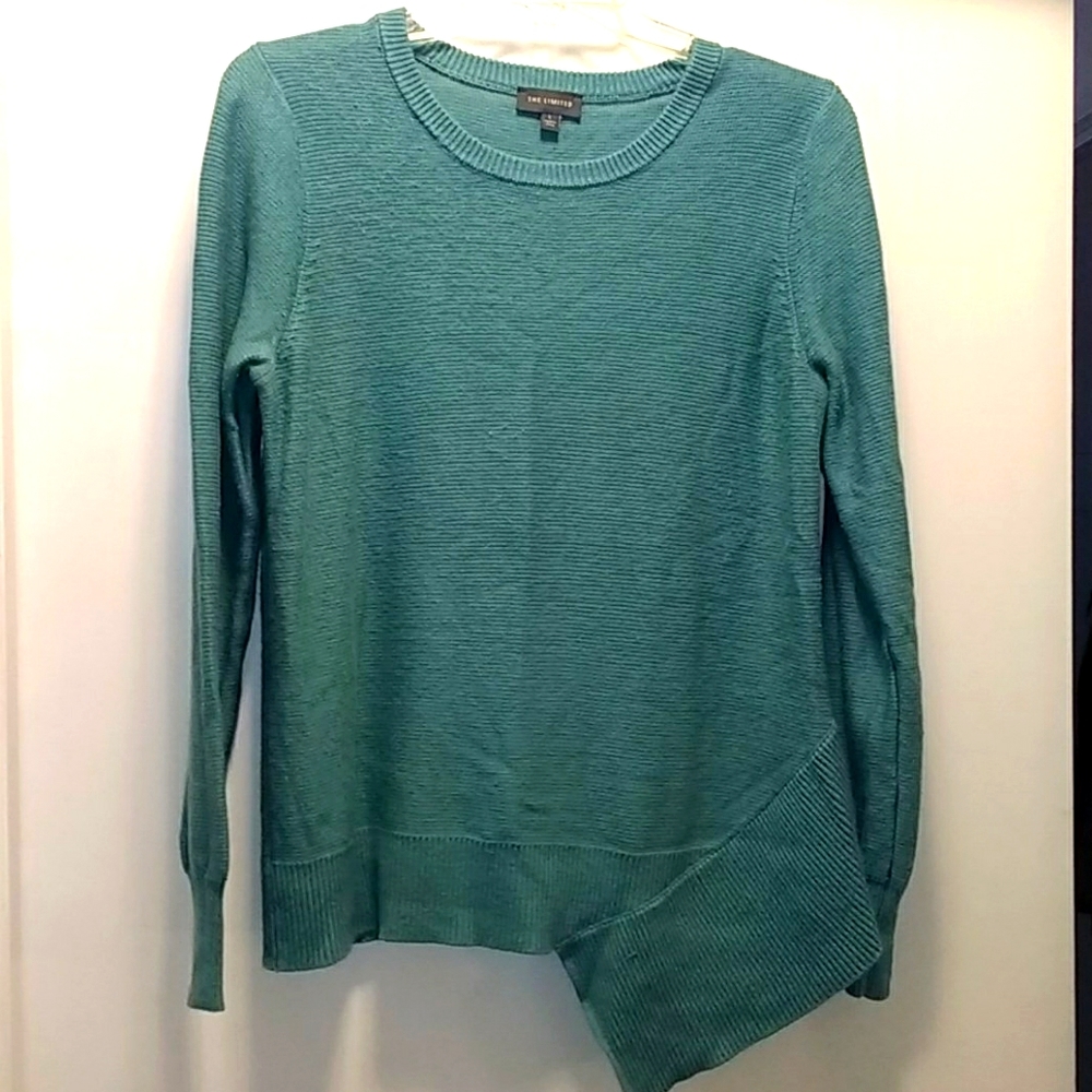 Turquoise Asymmetrical Sweater